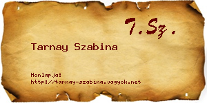 Tarnay Szabina névjegykártya
